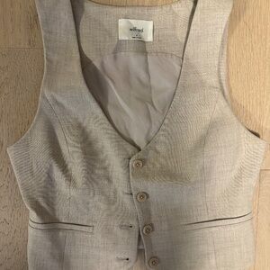 Aritzia Wilfred Vest, Oatmeal Beige Colour